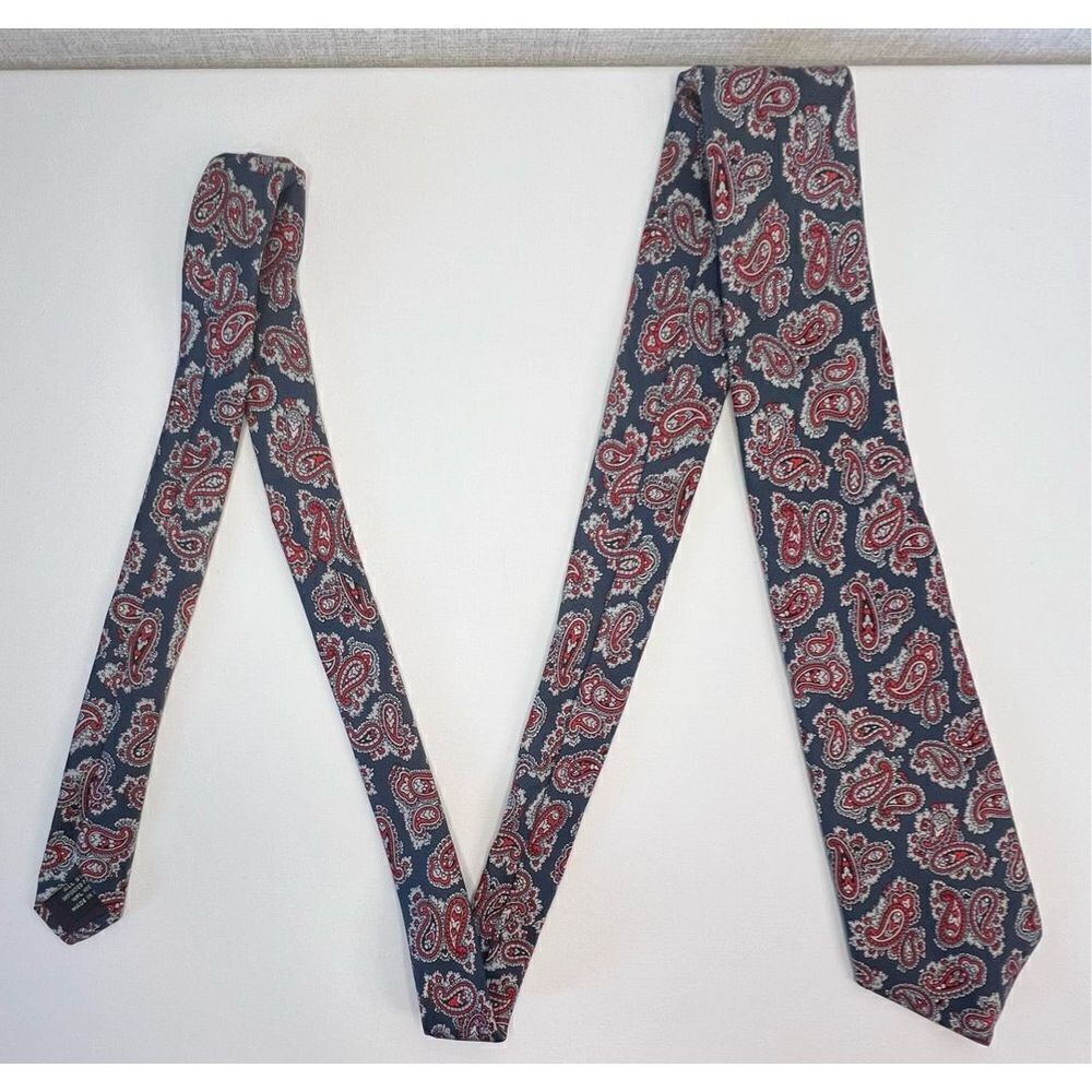 Men’s Envoy Unique Paisley Patterned 100% Silk Professional Tie - Picture 2 of 5